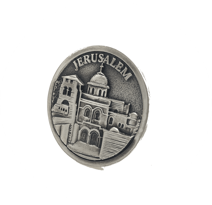 Jerusalem Church of the Holy Sepulchre Coin Israel Souvenir from The Holyland (Silver Color) - Spring Nahal