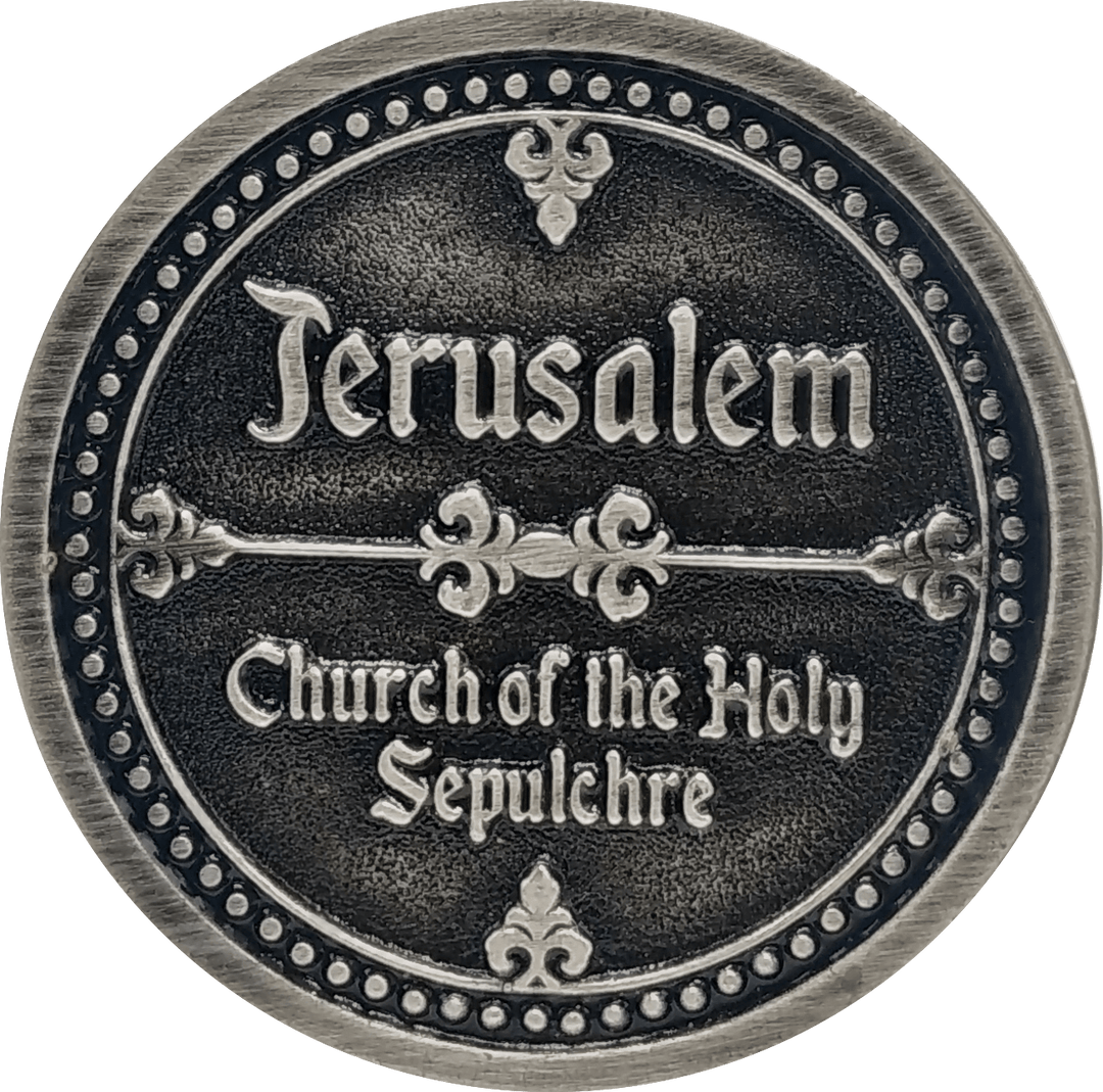 Jerusalem Church of the Holy Sepulchre Coin Israel Souvenir from The Holyland (Silver Color) - Spring Nahal