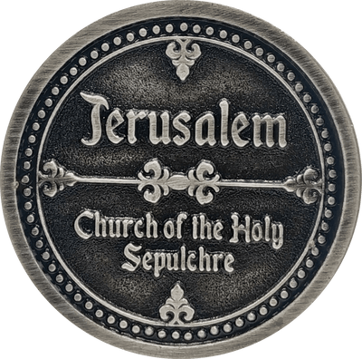 Jerusalem Church of the Holy Sepulchre Coin Israel Souvenir from The Holyland (Silver Color) - Spring Nahal