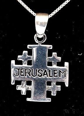 Jerusalem Cross Pendant Sterling Silver 925. - Spring Nahal