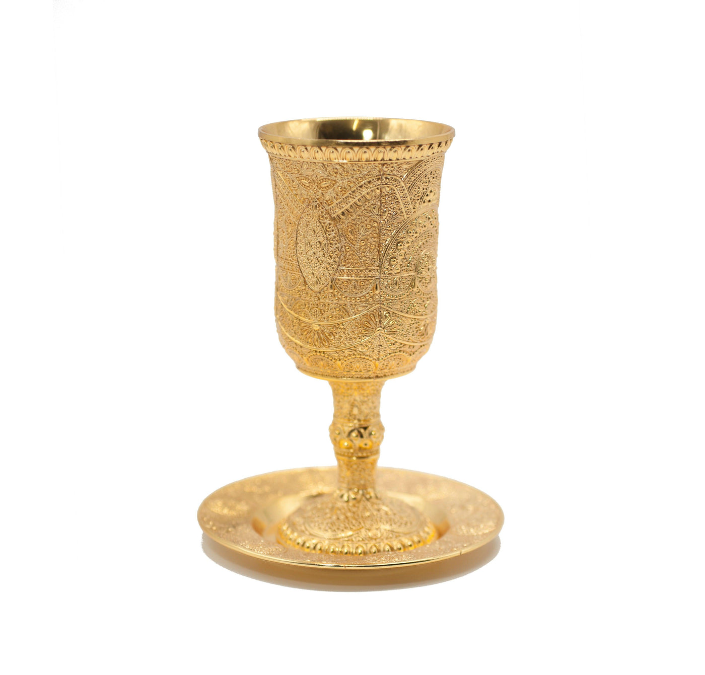 Jerusalem Kiddish Cup Gold plated made from the Holyland - Spring Nahal
