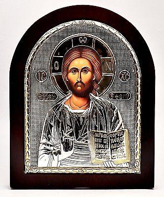 Jesus Book Byzantine Icon Sterling Silver 925 Treated Size 13x11cm - Spring Nahal