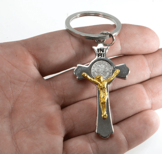 Jesus Cross Keychain from Jerusalem Holyland - Spring Nahal