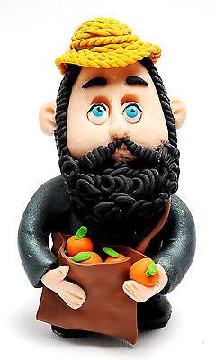 Jewish Figure Made of Clay Hand Made Art Designed #25 - Spring Nahal