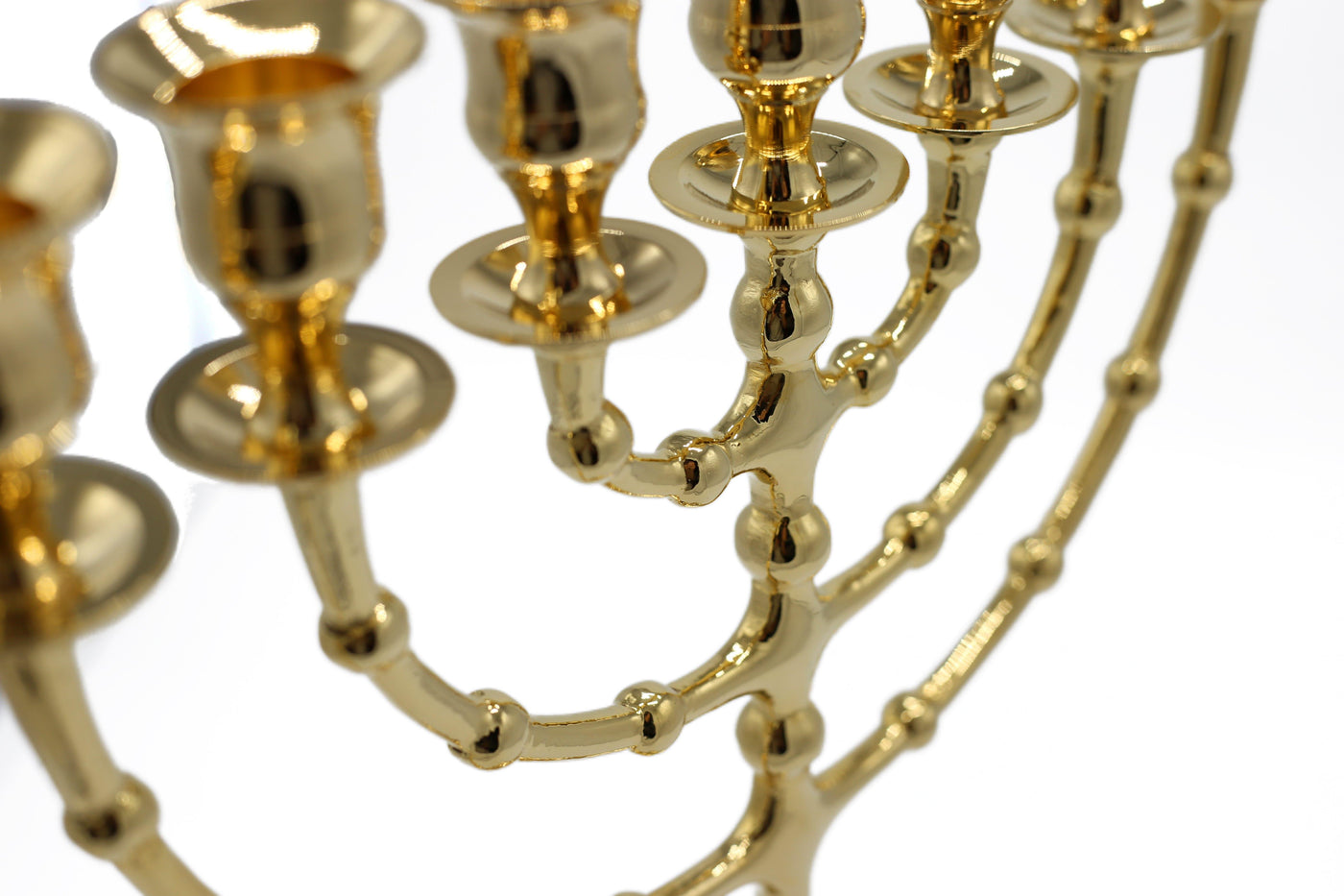 Large Menorah Gold Plated from Holy Land Jerusalem 17inch / 43cm.