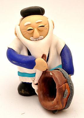Littel Jewish Figure Made of Clay Hand Made Art Designed #7 - Spring Nahal