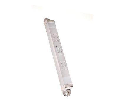 Metal Mezuzah in Silver Plated Covered With a Thin Metal Design #1 - Spring Nahal