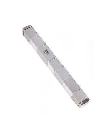 Metal Mezuzah in Silver Plated Covered With blessings Design - Spring Nahal