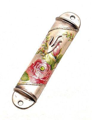 Metal Mezuzah in Silver Plated Hands Made By Lili Art Design #1 - Spring Nahal