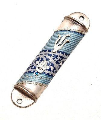 Metal Mezuzah in Silver Plated Hands Made By Lili Art Design #3 - Spring Nahal