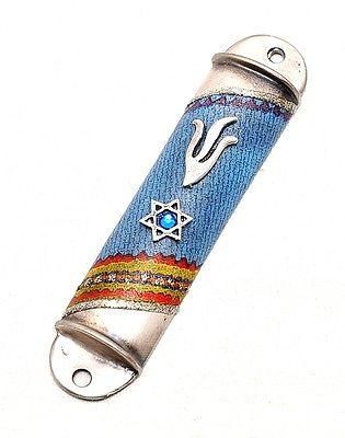 Metal Mezuzah in Silver Plated Hands Made By Lili Art Design #4 - Spring Nahal