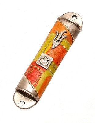 Metal Mezuzah in Silver Plated Hands Made By Lili Art Design #5 - Spring Nahal