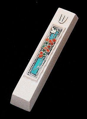 Mezuzah Made in Jerusalem Cast Stone By Shulamit Kanter Art Design #1 - Spring Nahal