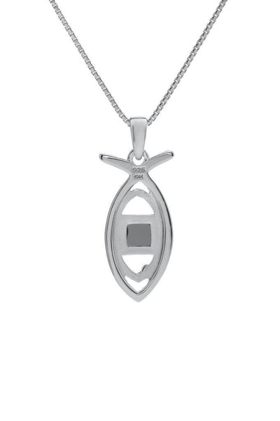 Nano Sim NT Silver and 9K Gold Pendant - Ichthys with Eye - Spring Nahal