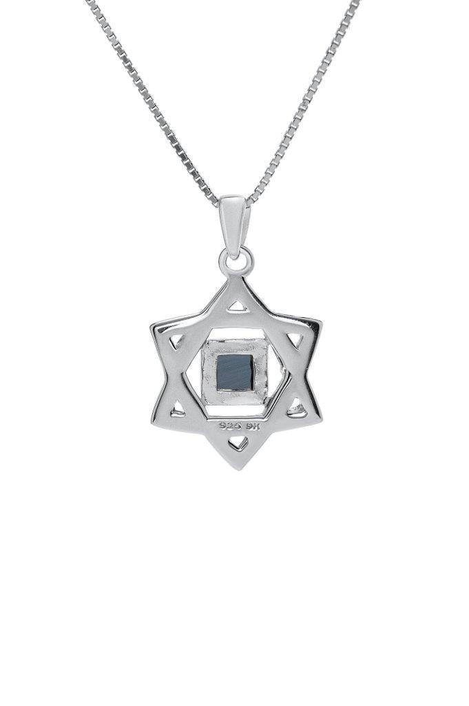 Nano Sim OB Silver and 9K Gold Pendant - Star of David From The Holy Land - Spring Nahal