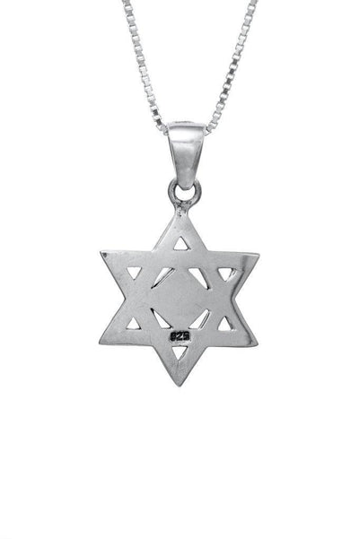 Nano Sim OB Silver Pendant - Star of David with Rope design From the Holyland - Spring Nahal
