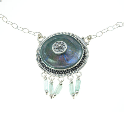 New Roman Glass Pendant Authentic & Luxurious With Certificate from Jerusalem - Spring Nahal