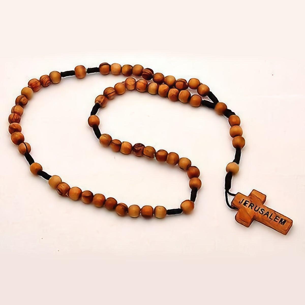 Olivewood Rosary Cross From The Holy Land Jerusalem