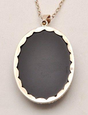 Onyx Stone Pendant In Pure Silver 925 Necklace. - Spring Nahal