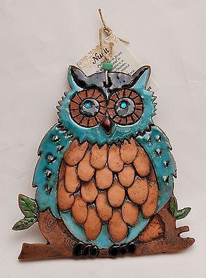 Owl Home Blessing Ceramics Painting Art Hand Made.#2 - Spring Nahal