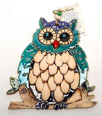 Owl Home Blessing Ceramics Painting Art Hand Made. - Spring Nahal