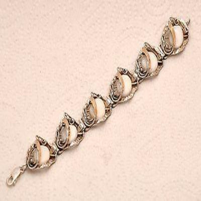 Pearls Gemstones Bracelet Mix With 9K Gold & 925 Sterling Silver - Spring Nahal