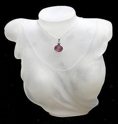 Pink Pomegranate Pendant in Crystal Gemstone Silver 925 - Spring Nahal