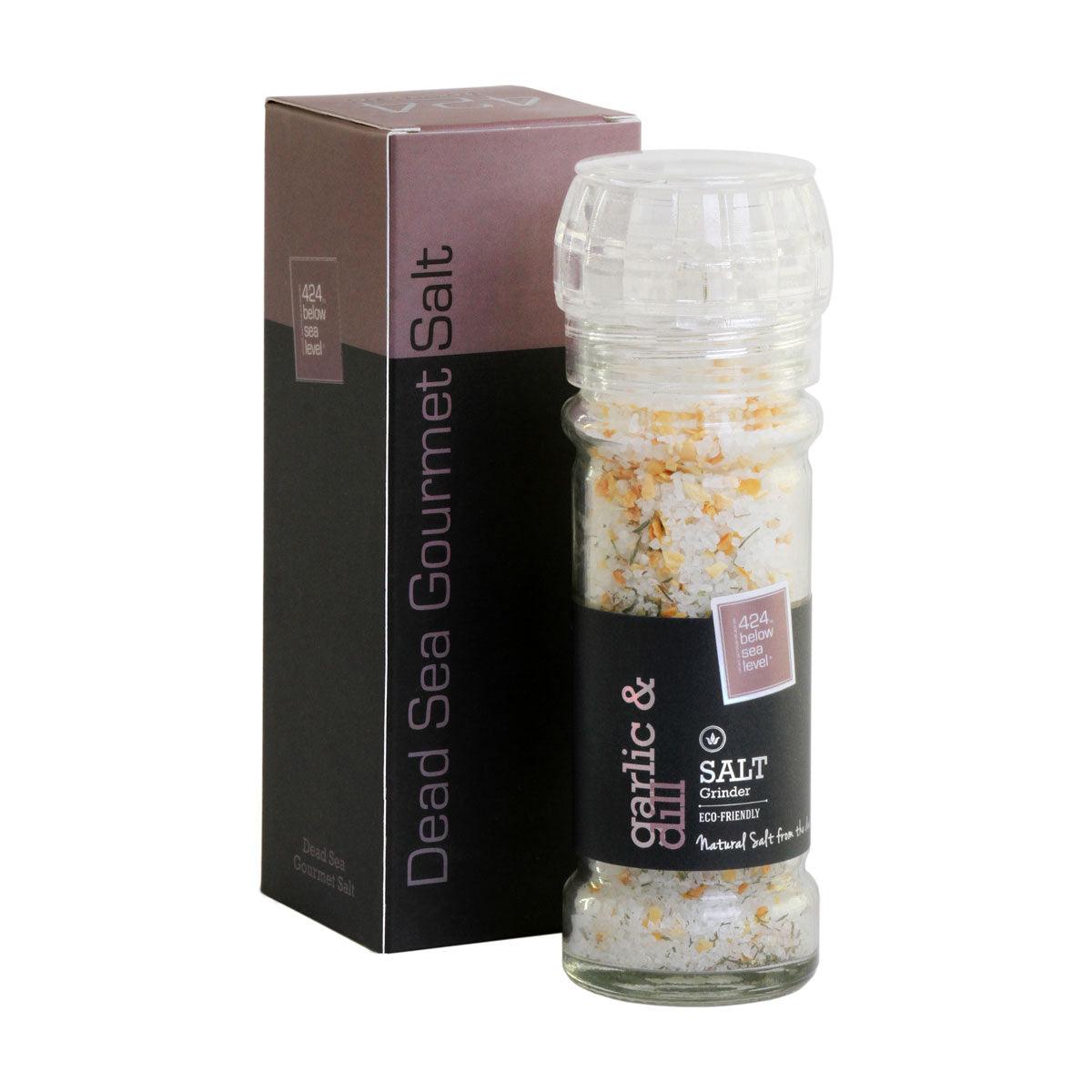 Platinum Garlic & Dill Salt Gourmet From The Dead Sea 3.87oz / 110 grams - Spring Nahal