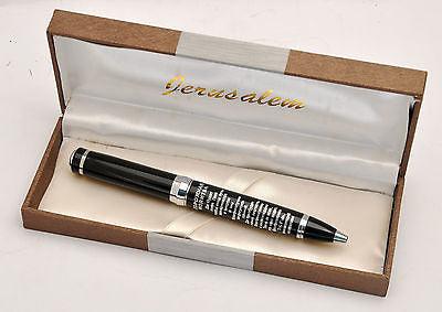 Prayer For Traveler Black & Silver Blessing Pen From Jerusalem in Russian - Spring Nahal