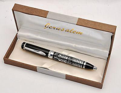 Prayer For Traveler Black & Silver Blessing Pen From Jerusalem in Russian - Spring Nahal