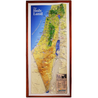 Raised Relief Map Of Holyland ISRAEL On The Footsteps Of Jesus