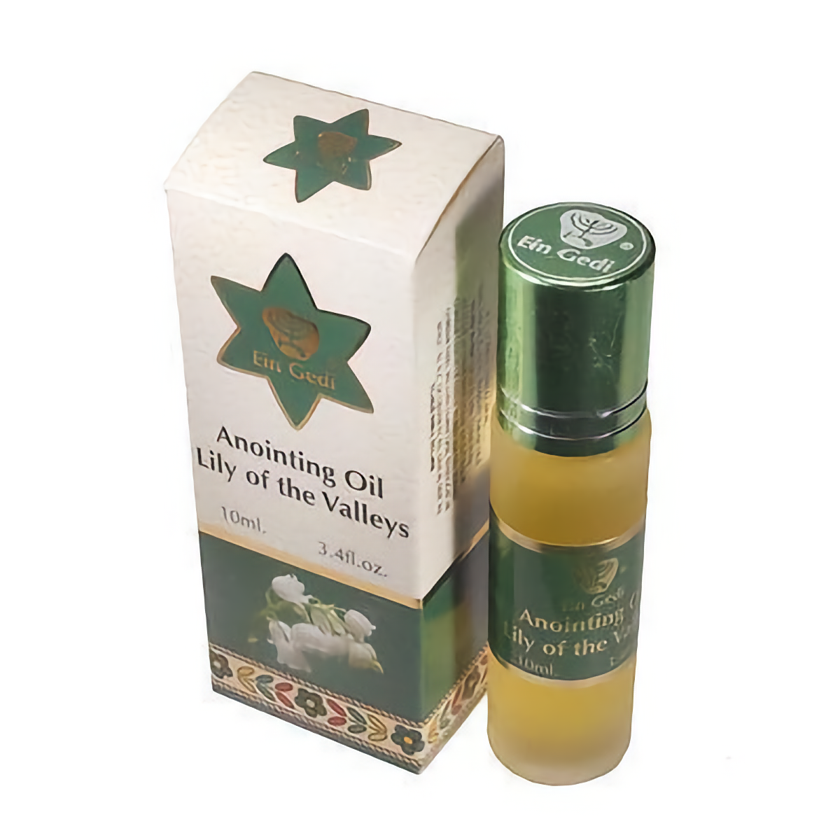 5 x Roll On Anointing Oil Lily Of The Valleys 10 ml - 0.34 oz Holyland Jerusalem