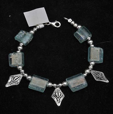 Roman Glass Bracelet Authentic & Luxurious 925 Sterling Silver. - Spring Nahal