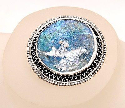 Roman Glass Clothes Pin Sterling Silver 925 Hand Made With Certificate #4 - Spring Nahal