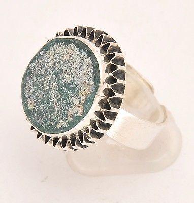 Roman Glass Hand Made Ring In Sterling Silver 925. - Spring Nahal