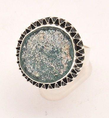 Roman Glass Hand Made Ring In Sterling Silver 925. - Spring Nahal