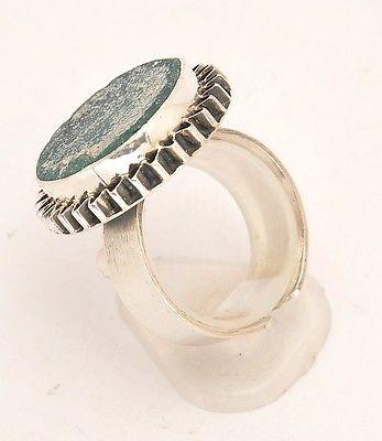 Roman Glass Hand Made Ring In Sterling Silver 925. - Spring Nahal