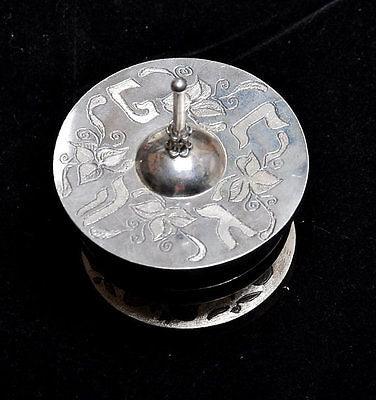 Roman Glass Hanukkah Dreidel Hand Made Sterling Silver Certificate Large Size #3 - Spring Nahal
