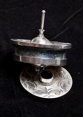 Roman Glass Hanukkah Dreidel Hand Made Sterling Silver Certificate Large Size #3 - Spring Nahal