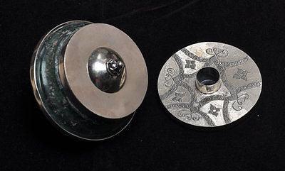 Roman Glass Hanukkah Dreidel Hand Made Sterling Silver Certificate Large Size #4 - Spring Nahal