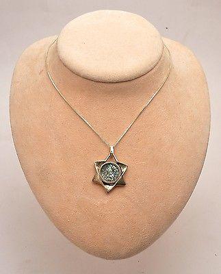 Roman Glass Magen David In Necklace Sterling Silver 925 - Spring Nahal