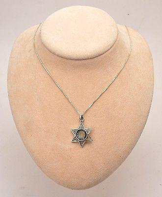 Roman Glass Magen David In Necklace Sterling Silver 925. - Spring Nahal