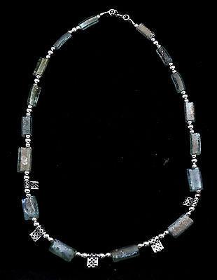 Roman Glass Necklace Sterling Silver 925 Authentic & Luxurious with Certificate. - Spring Nahal