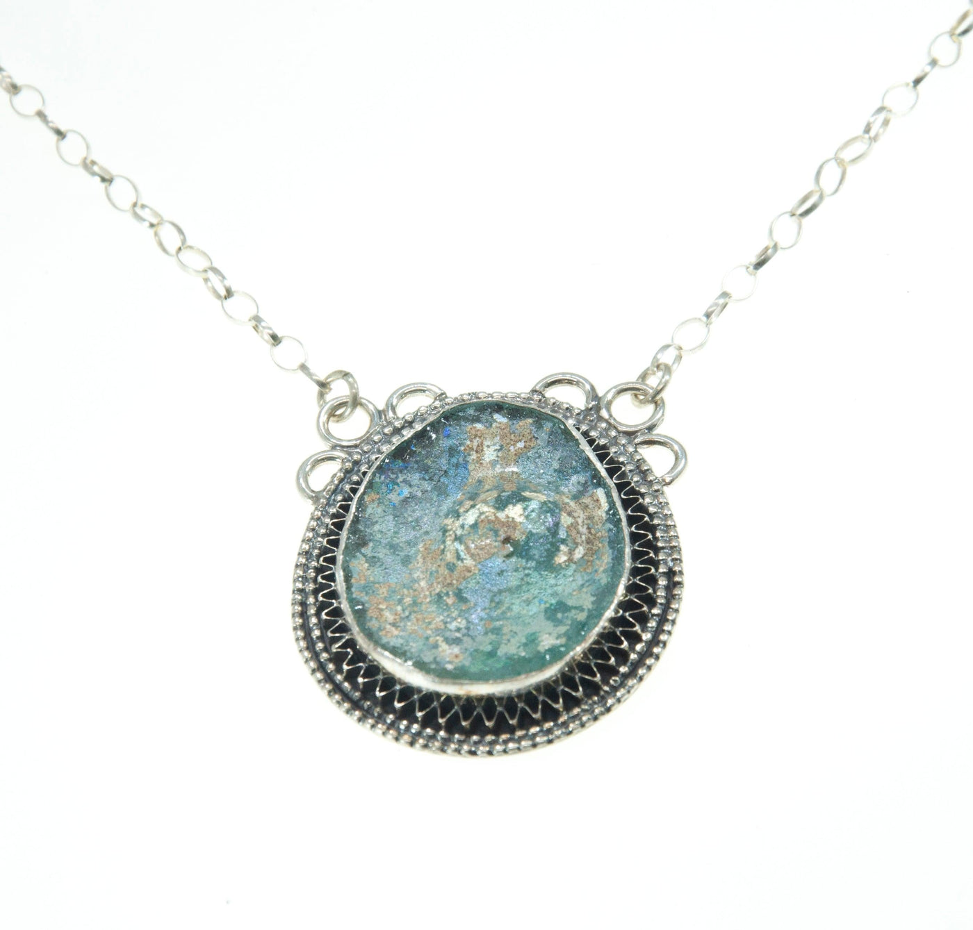 Roman Glass Pendant Authentic & Luxurious With Certificate from Holyland - Spring Nahal