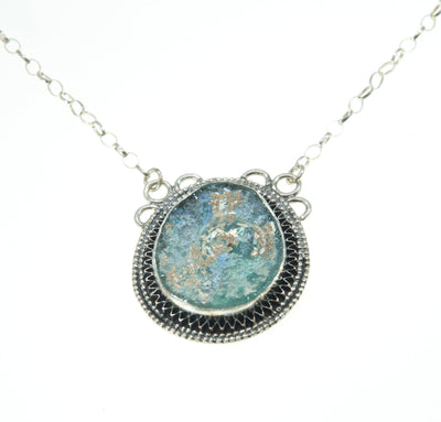 Roman Glass Pendant Authentic & Luxurious With Certificate from Holyland - Spring Nahal