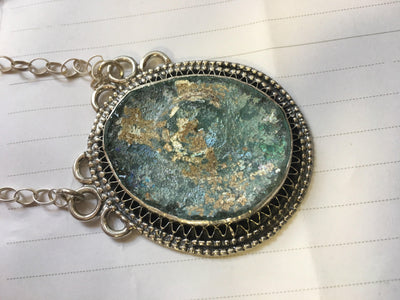 Roman Glass Pendant Authentic & Luxurious With Certificate from Holyland - Spring Nahal