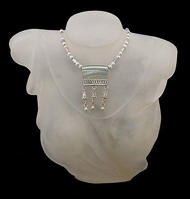 Roman Glass Pendant Necklace Sterling Silver 925 Hand Made With Certificate #9 - Spring Nahal
