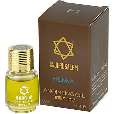 The new Jerusalem Anointing Oil Henna Fragrance 7.5 ml. - 0.25 oz. From Holyland
