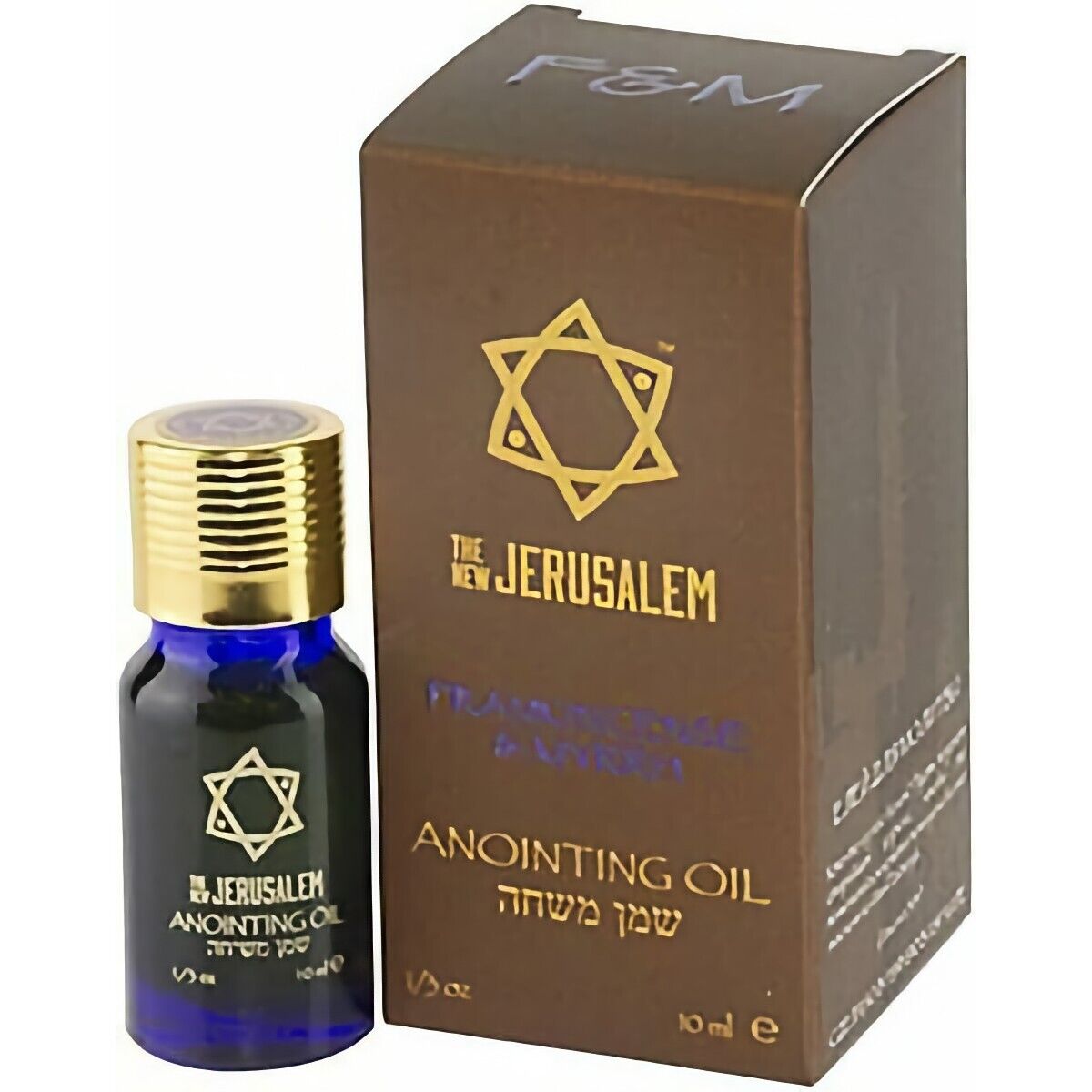 The New Jerusalem Anointing Oil Hand-Crafted from The Holy Land - Pure Natural Ingredients Essential Oil - Temple Incense, Ceremony, Spiritual Use