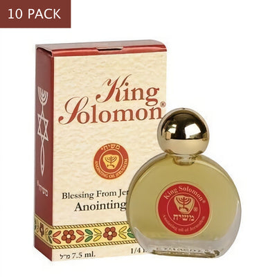 Lot of x10 King solomon Anointing Oil 7.5 ml - 1/4oz From The Holyland Jerusalem